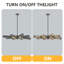 Lustre - Spoutnik industriel de 34 po de diamètre, luminaire suspendu en métal noir et doré à 8 lumières, abat-jour en maille, base d'ampoule E26, hauteur réglable