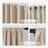 52'' x 108'' Light Beige Luxury 100% Blackout Velvet Thermal Insulated & Soundproof Window Curtain Panel Pair, Set of 2-416601932-416601978
