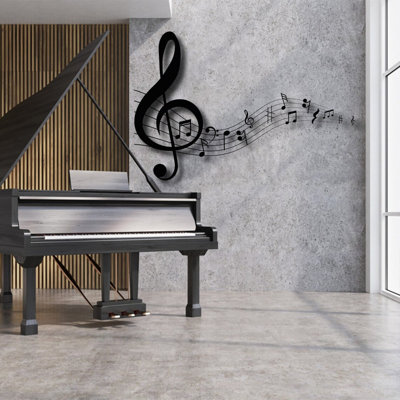 Music Note Wall Art, Metal Wall Decor, Gift For Husband, Music Time, Music Decor, Living Room Decoration, Music Lover Gift, Mother Days Gift
