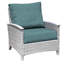 Bella Wicker Teak Outdoor Lounge Chair-1037614403-1037255478