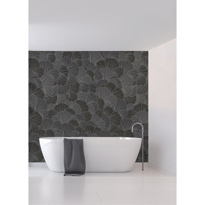 Papier peint floral, Noir