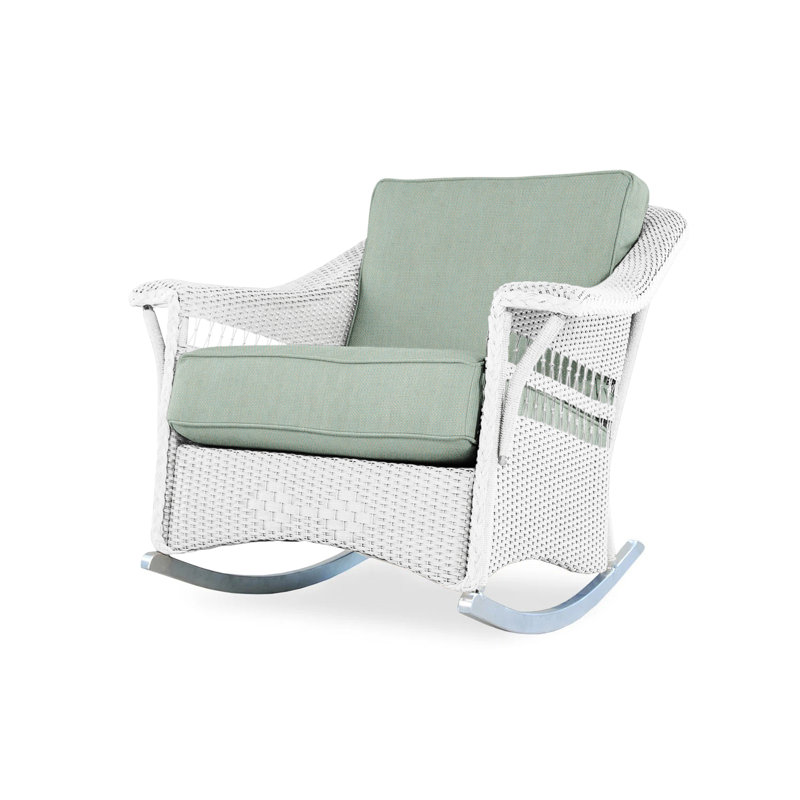 Nantucket Outdoor Rocker Chair, White, Demo Oatmeal
