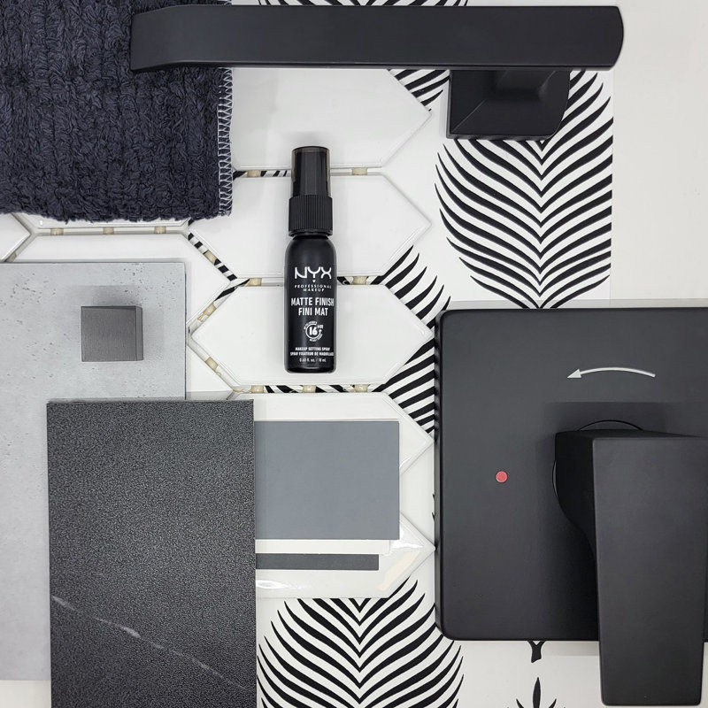 Porte-papier hygiénique mural avec quincaillerie d'installation Verity, Noir mat