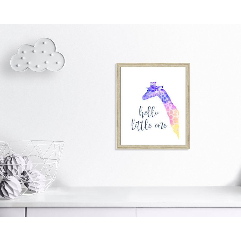 Hello Little One, art encadré, H 26,5 po x l 22,5 po x P 0,63 po, Encadrement beige