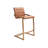 Upholstered Counter Stool with Metal Frame