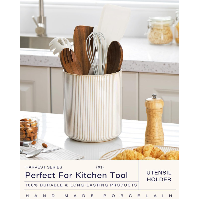 7.2" Large Ceramic Utensil Holder