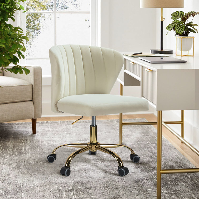 Adan Task Chair Etta Avenue Upholstery Color: Tan