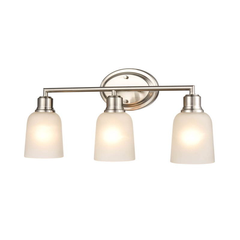 Luminaire à 3 lumières 22 po Adeltraut Éclairage pour meuble-lavabo en nickel brossé