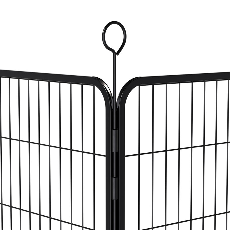Parc pour chien 16 panneaux en métal, 40 po, très grand avec barrière autobloquante, robuste, réglable pour l'intérieur et l'extérieur, assemblage rapide, rouille,