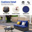  𝗣𝗿𝗲- 𝗮𝘀𝘀𝗲𝗺𝗯𝗹𝗲𝗱 𝗖𝗵𝗮𝗶𝗿𝘀, Ensemble de meubles de patio pour 2 personnes Ensemble de conversation modulaire en rotin avec canapé-116533636