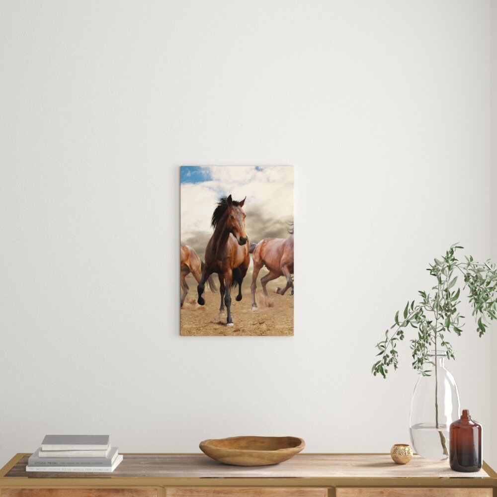 Leinwandbild Western Pferde Cowboy, Fotodruck