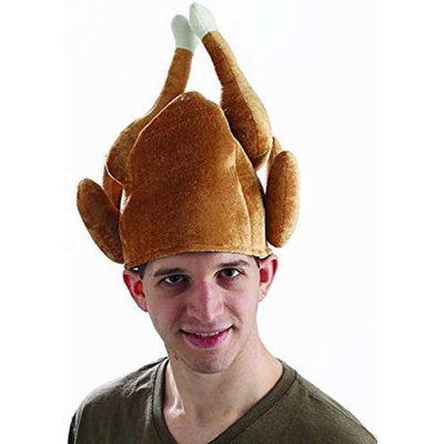 PMU Thanksgiving Party Costume Accessories Mens Roasted Turkey Hat 1Pkg Pkg1