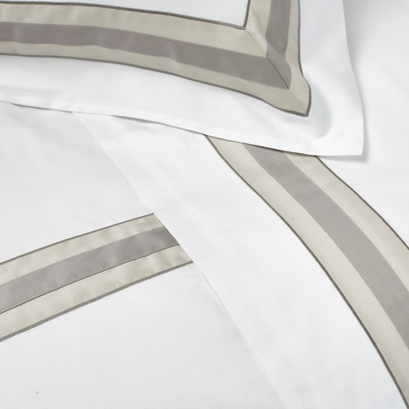 Dimora Flat Sheet, King Flat Sheet, White/Silver Moon