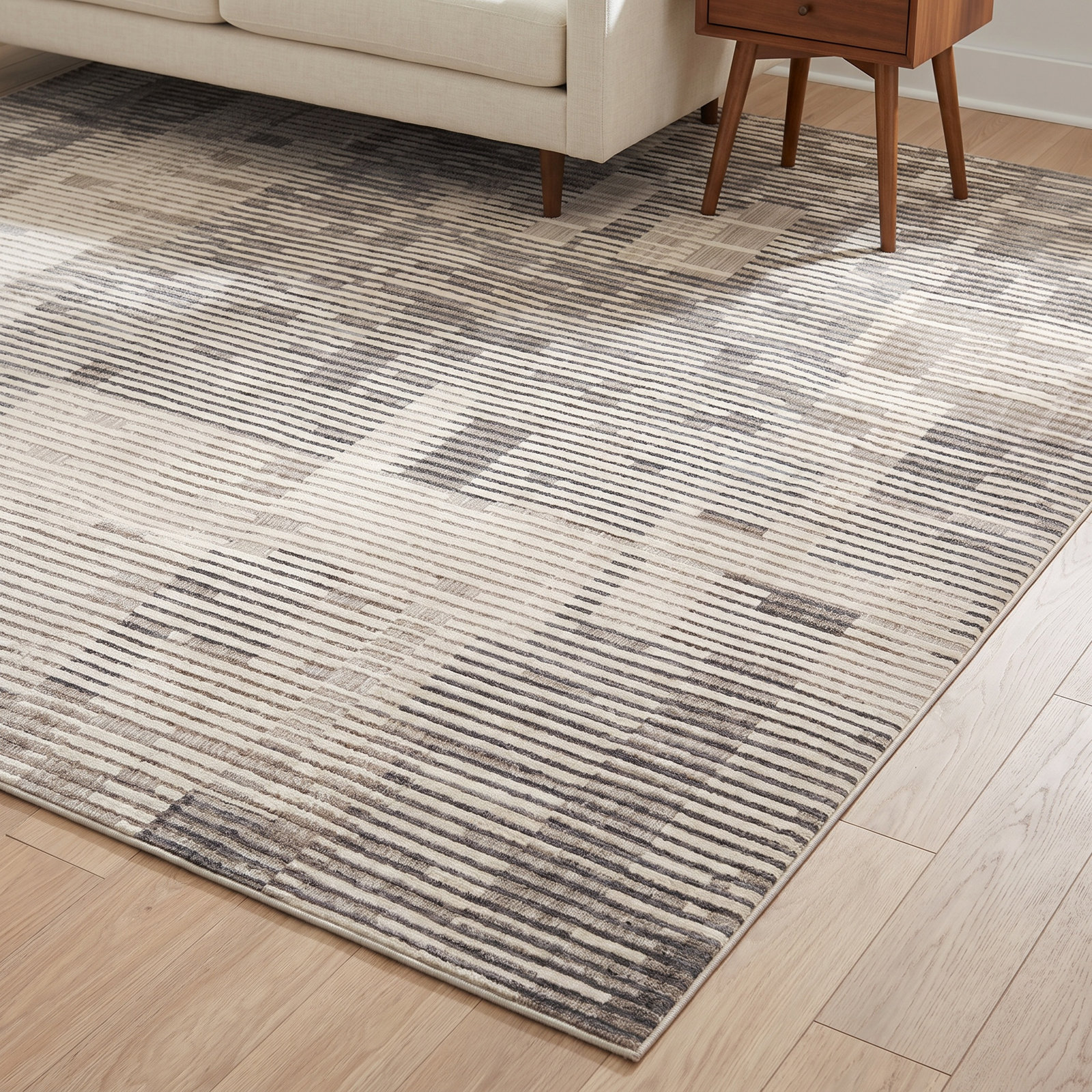 Erwin Gray Cream Taupe Rug, Rectangle 9' x 12'