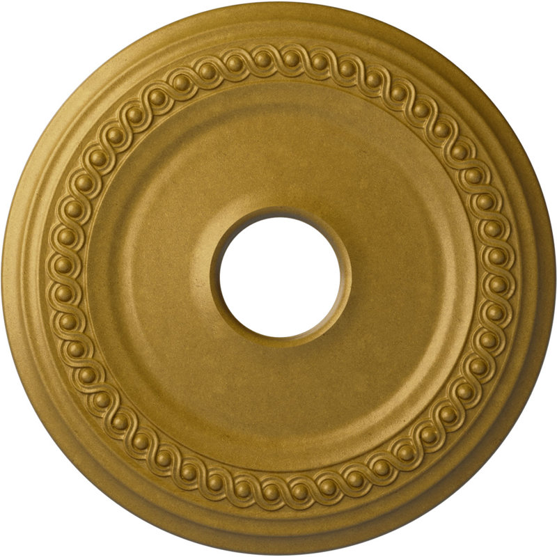 Médaillon de plafond classique H 18 5/8 po x l 18 5/8 po x P 1 1/8 po, Or des pharaons