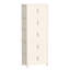 Blanc crème, armoire de rangement pliante latérale large de 19,69 po, 5 niveaux, 19,69 po x 11,81 po x 50,00 po, bacs de rangement pliables avec porte magnétique, armoire de rangement en plastique avec roues