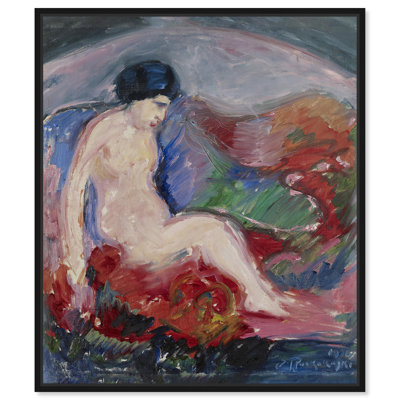 Paysage avec toile nue, figure féminine classique par Art Remedy