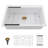33'' L Drop-In Single Bowl Quartz Kitchen Sink