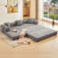 Canapé modulaire en L 3 places en velours côtelé avec coussin de siège à double couche pliable pour canapé d'appoint-1935702709
