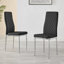 Marietta Chrome Metal & White High Gloss Dining Table Set - 6 Soft Touch Faux Leather Dining Chairs-1767860408