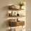 Rustic Farmhouse Floating Shelves For Bathroom with Towel Rack