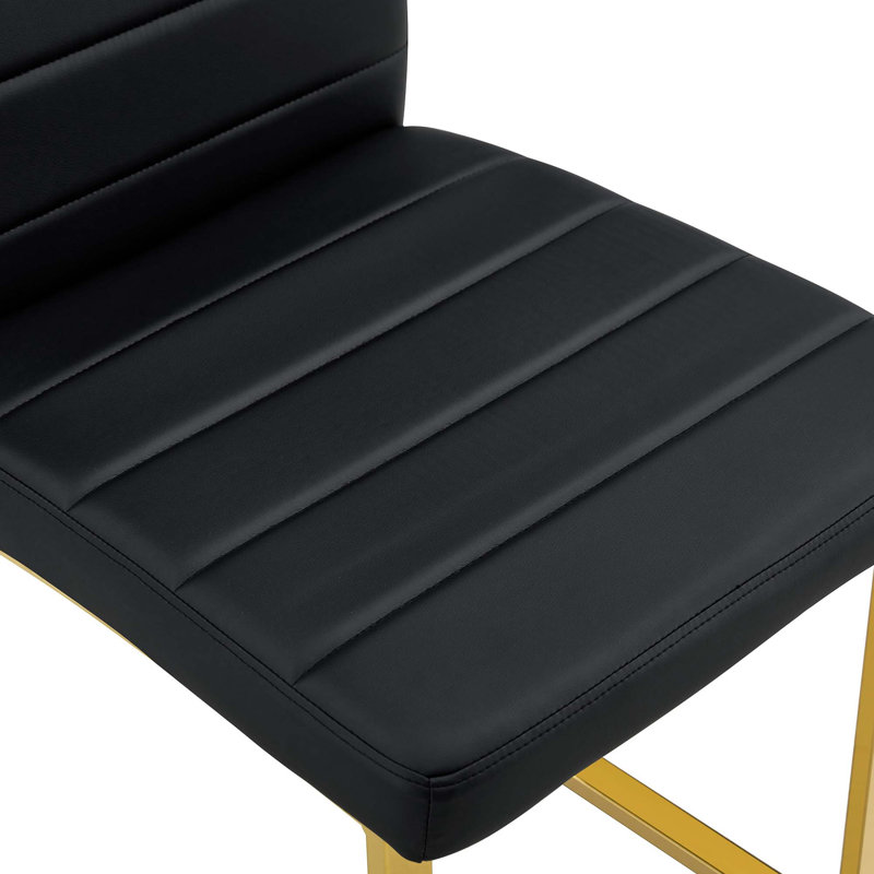 Ensemble de chaises robustes avec structure en fer et mousse de confort, Noir