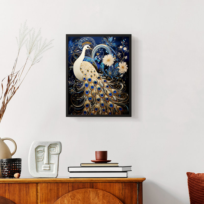 ANIMALS Series CCxx - reproduction encadrée de qualité supérieure - prête à être accrochée - aucun clou requis, Noir