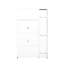 Armoire de rangement à 4 portes avec tablette coulissante multifonctionnelle blanche pour une chambre à coucher élégante avec 4 portes et une salle de lavage soignée