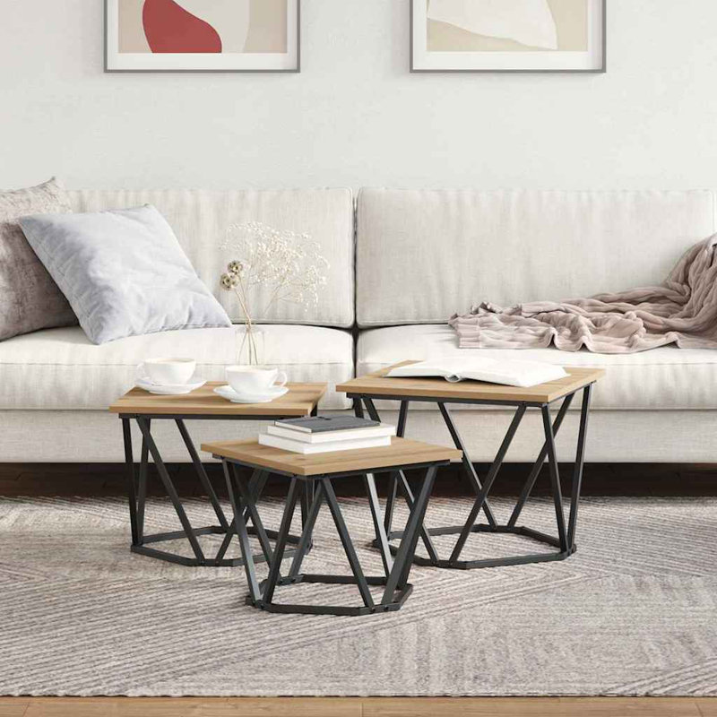 End Table Set, Light Natural