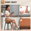 Swivel Upholstered Counter Stool with Metal Frame-1610283936
