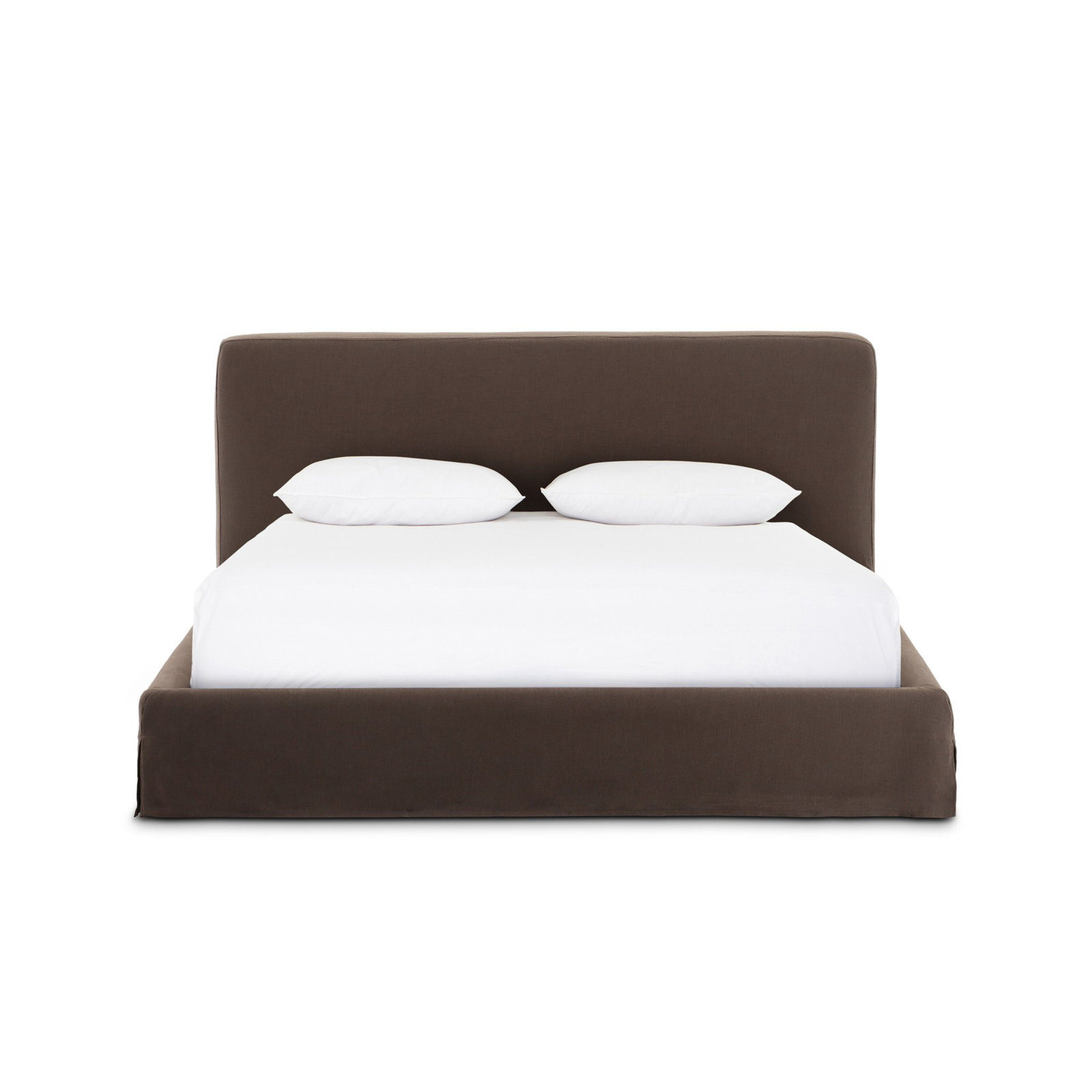 Vittorio Linen Upholstered Bed, Queen, Savoy Coffee
