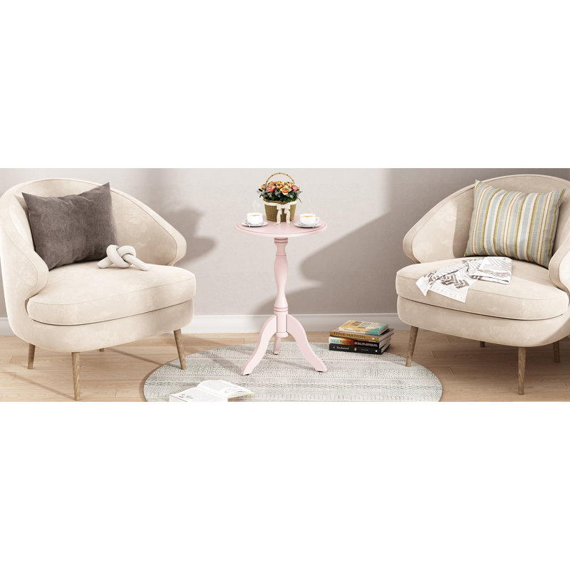 Davenia End Table, Pink