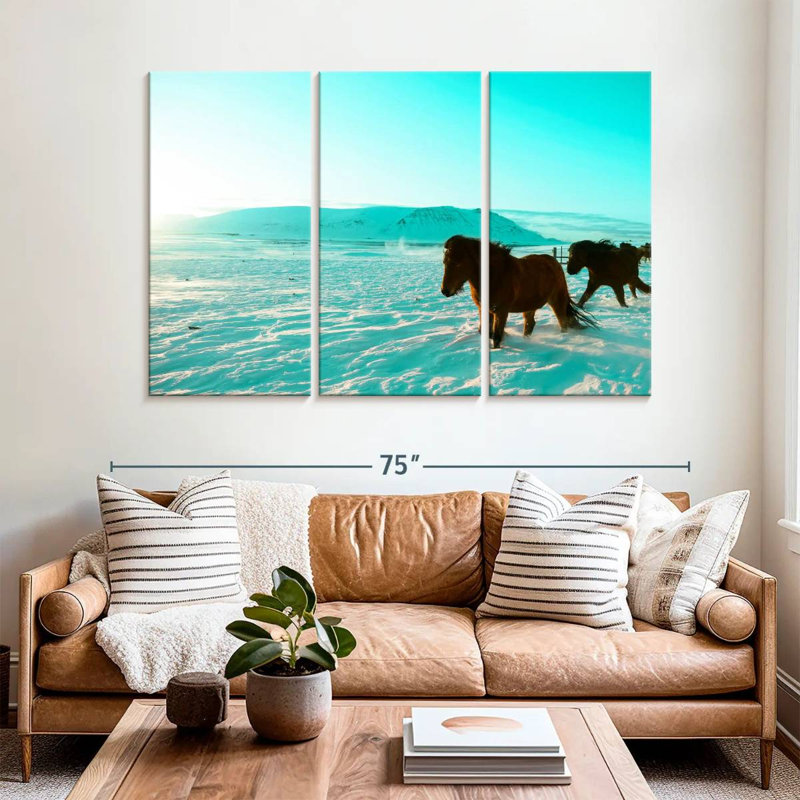 Brampt Icelandic Horses, 42" H x 65" W