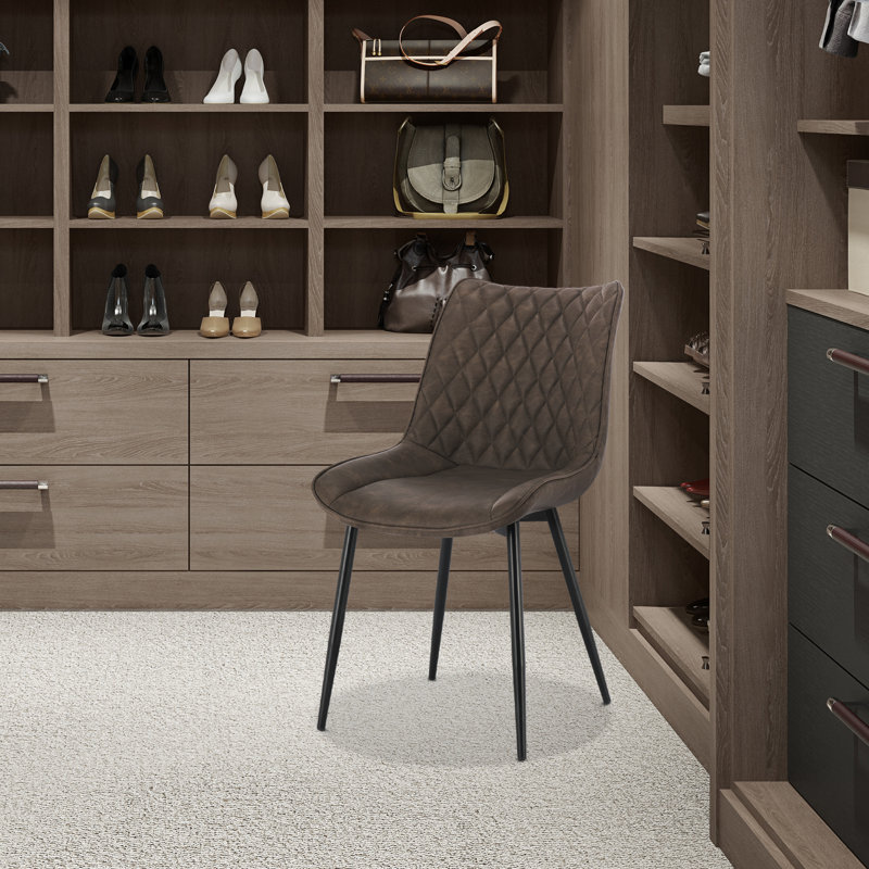 Alhambra 46.5cm H Upholstered Side Chair, Brown, 4