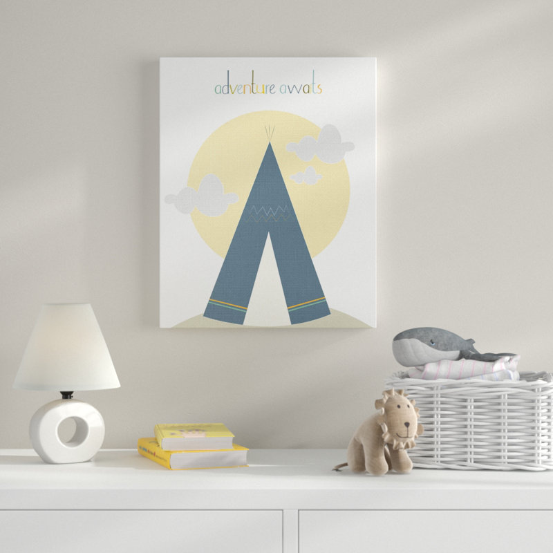 Yara l Adventure Awees Tee Pee Art, Toile tendue, H 40 po x l 30 po x P 1,5 po