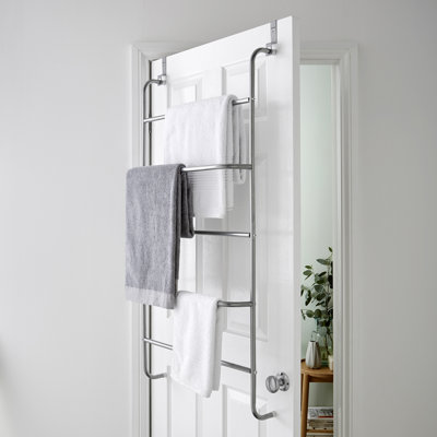 Curl Over-the-Door Towel Rack Holder Storage