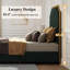 Grand lit plateforme tapissier Duncanville, crème-93796723-87684936