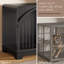 Meuble de 40 po en forme de cage en bois pour chien, table de bout pour chenil robuste pour petits et grands chiens, facile à assembler, noir-1380800382-1380800380