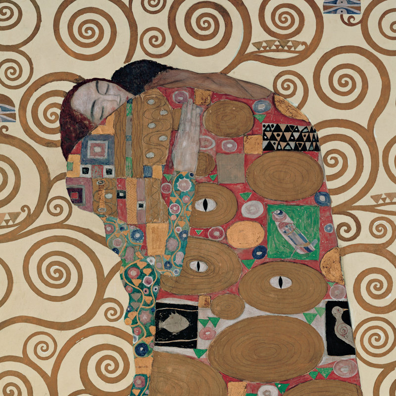 Fulfillment by Gustav Klimt - Wrapped Canvas Print, 30cm H x 30cm W