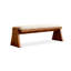 Banc rembourré en bois massif beige-1645850588