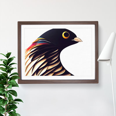 Intriguing Bird Abstract - Framed Print