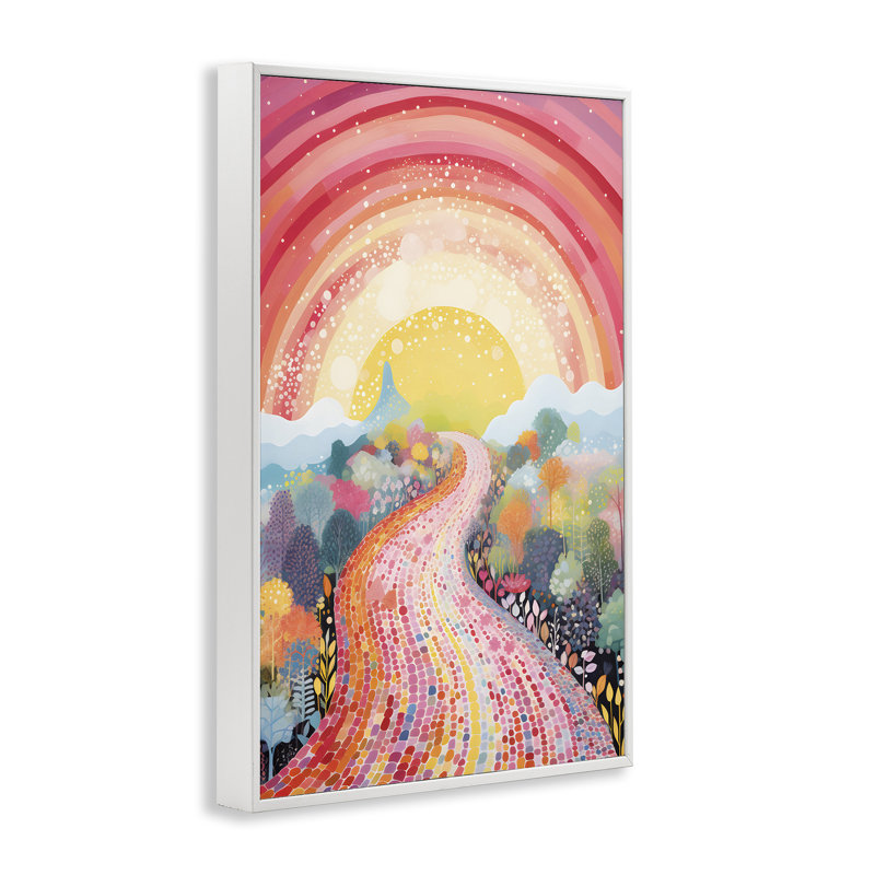 «Pink Brick Road Journey», impression numérique sur toile par Petal Prints Design, H 30 po x l 20 po