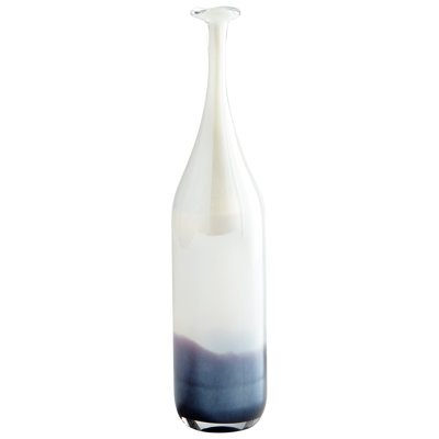 Vase de table en verre transparent/mauve Nobel