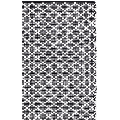 Chindi en papier tissé à la main à 80% Montauk 175; Tapis géométrique lavable à la machine 20% coton