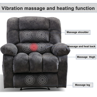 Fauteuil inclinable massant et chauffant