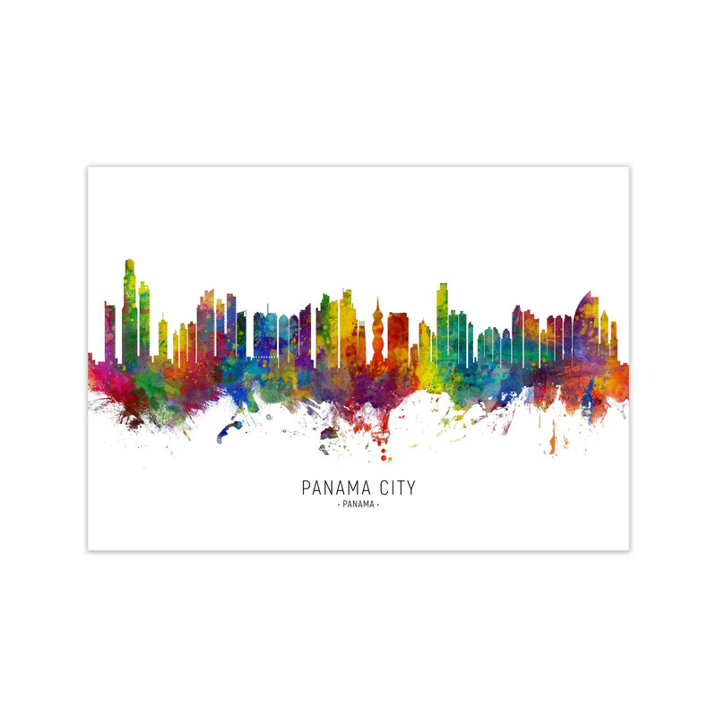 Panama City Skyline by Michael Tompsett - Print, Unframed, 30cm H x 42cm W x 1cm D