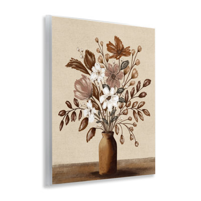 Mocha Flower Vase Wall Plaque, design by Kristen Dalpiaz