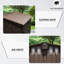 Coffret de rangement extérieur en acier 25 x 18,8 cm (8,2 x 6,2 po) - Idéal pour jardin, terrasse et patio. Porte double verrouillable, aérations, fini antirouille, couleur marron.
