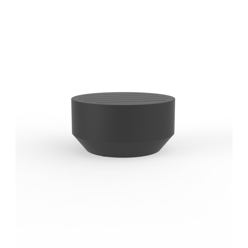 Vela Plastic Coffee Table, Anthracite, 23.5"