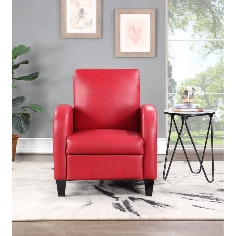 Fauteuil club Auburn, Similicuir rouge